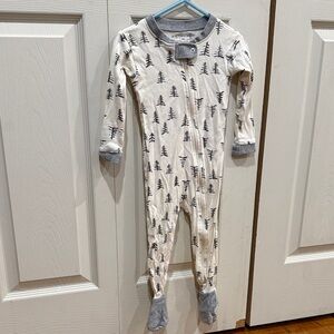 Burt’s Bee’s Baby Cozy Tree Print Kids Footie Pajamas